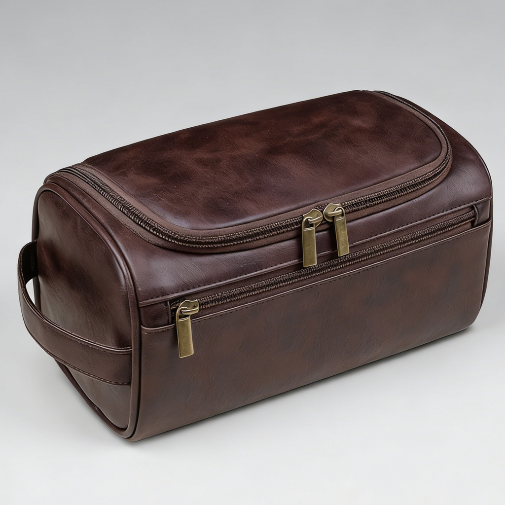 OSO Travel Toiletry Bag - Waterproof PU Leather Organizer