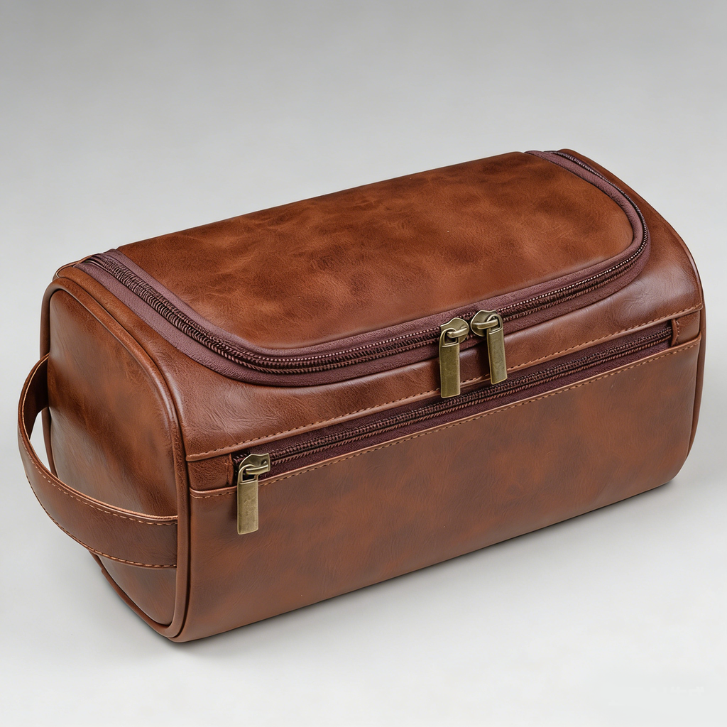 OSO Travel Toiletry Bag - Waterproof PU Leather Organizer