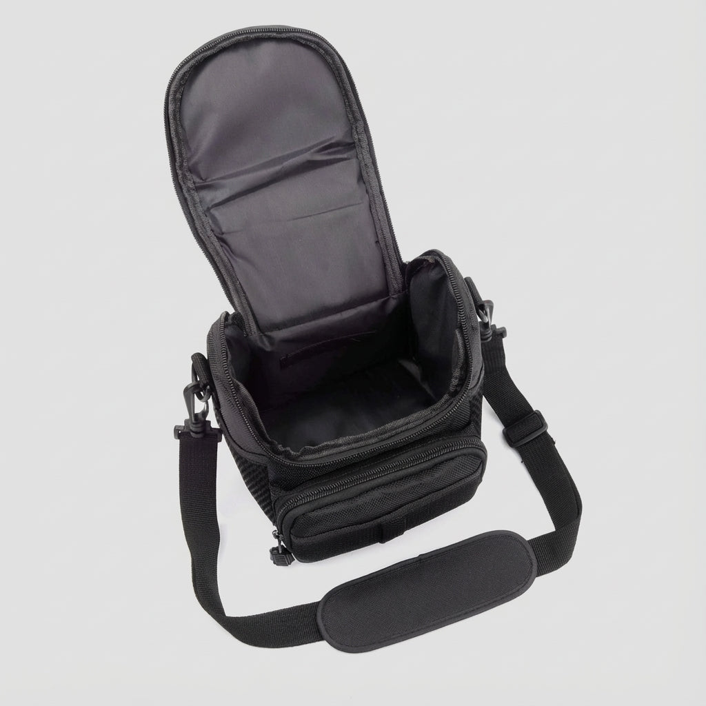 OSO Camera Handbag in Midnight Black exterior view