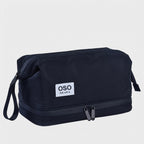 Three-piece travel system including garment bag and toiletry case