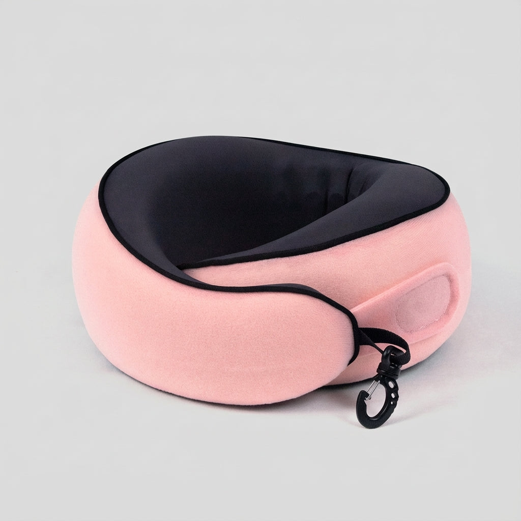 Travel blanket and adjustable eye mask from OSO Comfort Flight Set in minimalist charcoal color