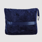 Memory foam travel pillow from OSO Comfort Flight Set showing ergonomic neck support design