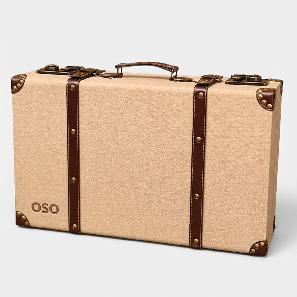 Open trunk showing interior with textured fabric lining