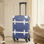 Classic Blue & White OSO Heritage Carry-On with spinner wheels