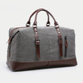 Interior view showing organized compartments of canvas duffle