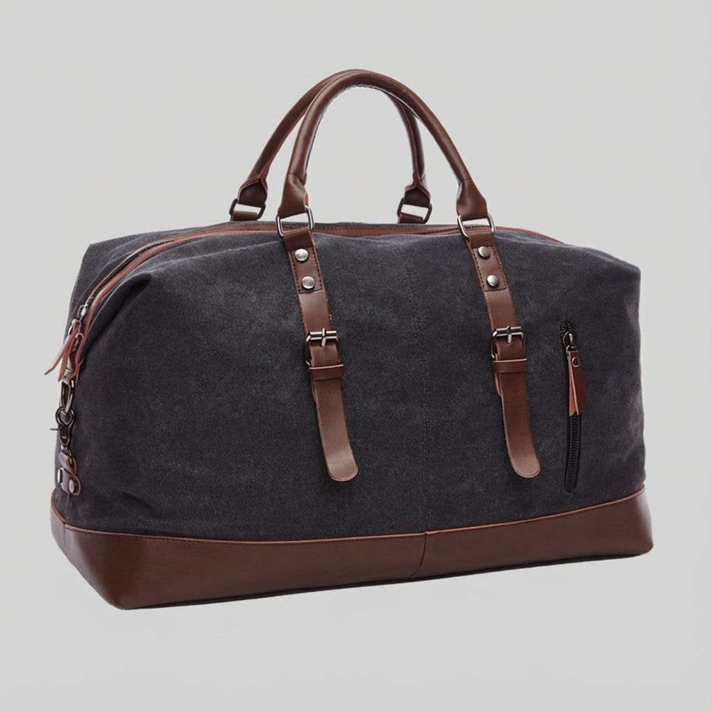 OSO Canvas Weekender Duffle in minimalist grey