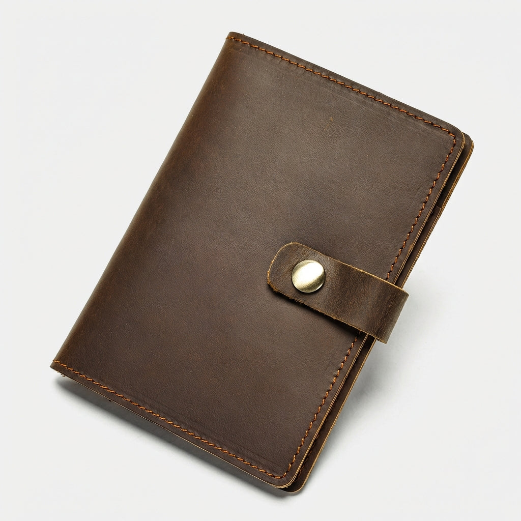 OSO Heritage Passport Holder in Saddle Brown Crazy Horse Leather