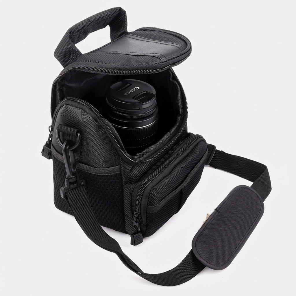 Interior showing protective padding and compact layout