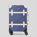Classic Blue & White OSO Heritage Carry-On with spinner wheels