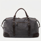 OSO weekender bag in midnight black with leather handles
