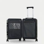 OSO Nomad modular luggage showing spinner wheels and minimalist design