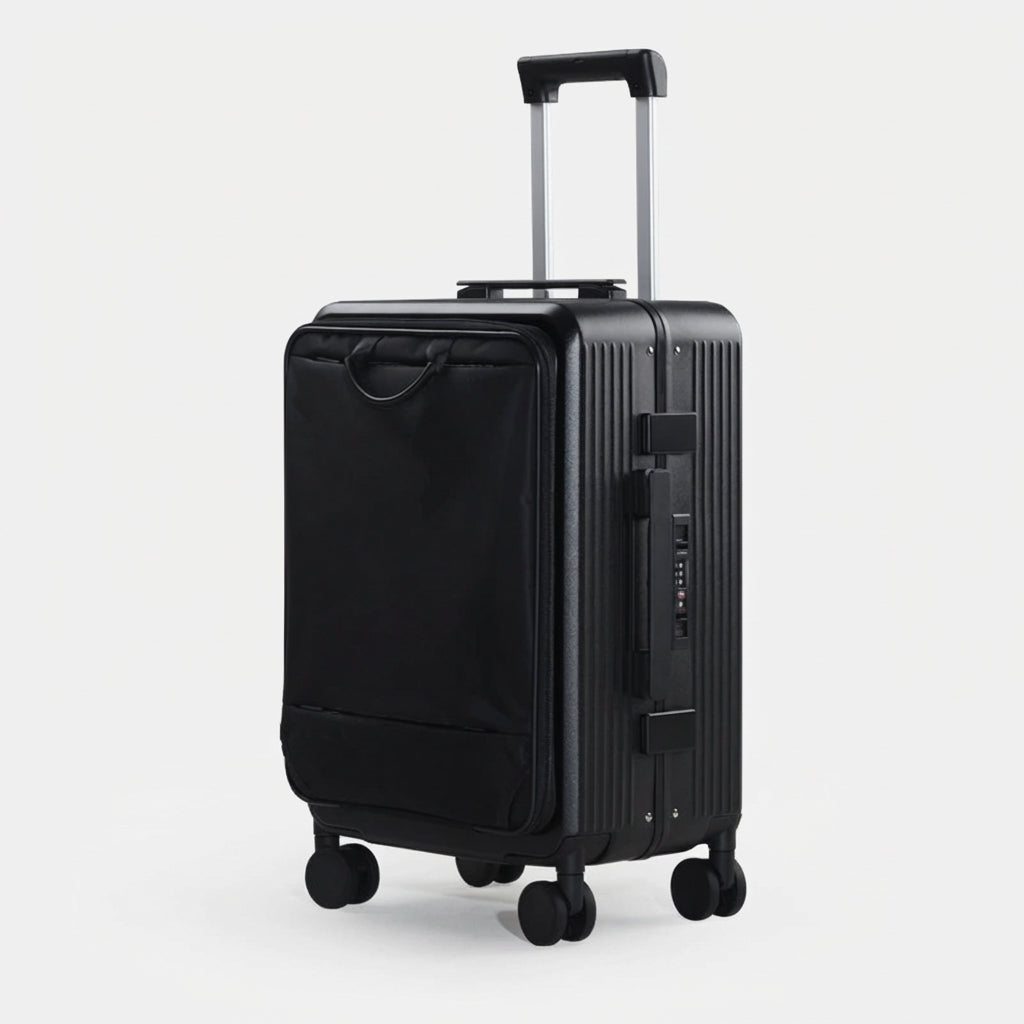 Three-piece travel system including garment bag and toiletry case