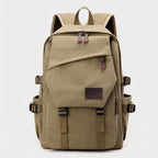 Ergonomic shoulder straps and premium canvas texture detail