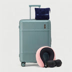 OSO Comfort Class Kit with 24-inch trunk and travel accessories arranged on neutral surface