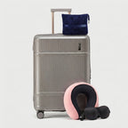 OSO Comfort Class Kit with 24-inch trunk and travel accessories arranged on neutral surface