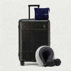 Travel comfort set including memory foam pillow and blanket