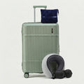 Deep trunk design in minimalist color options with spinner wheels