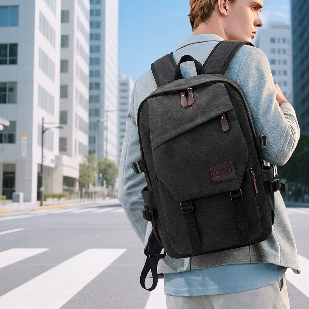 OSO Daily Canvas Rucksack in Desert Khaki color