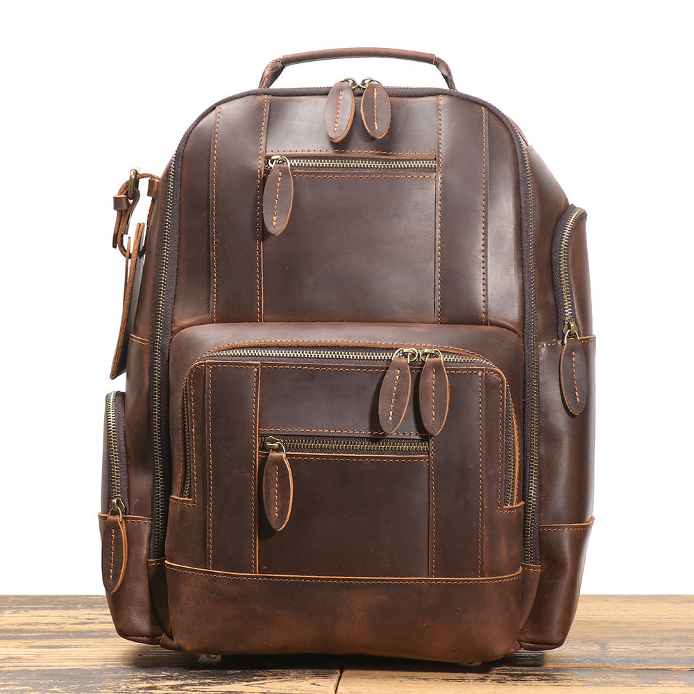 OSO Vintage Full-Grain Leather Backpack