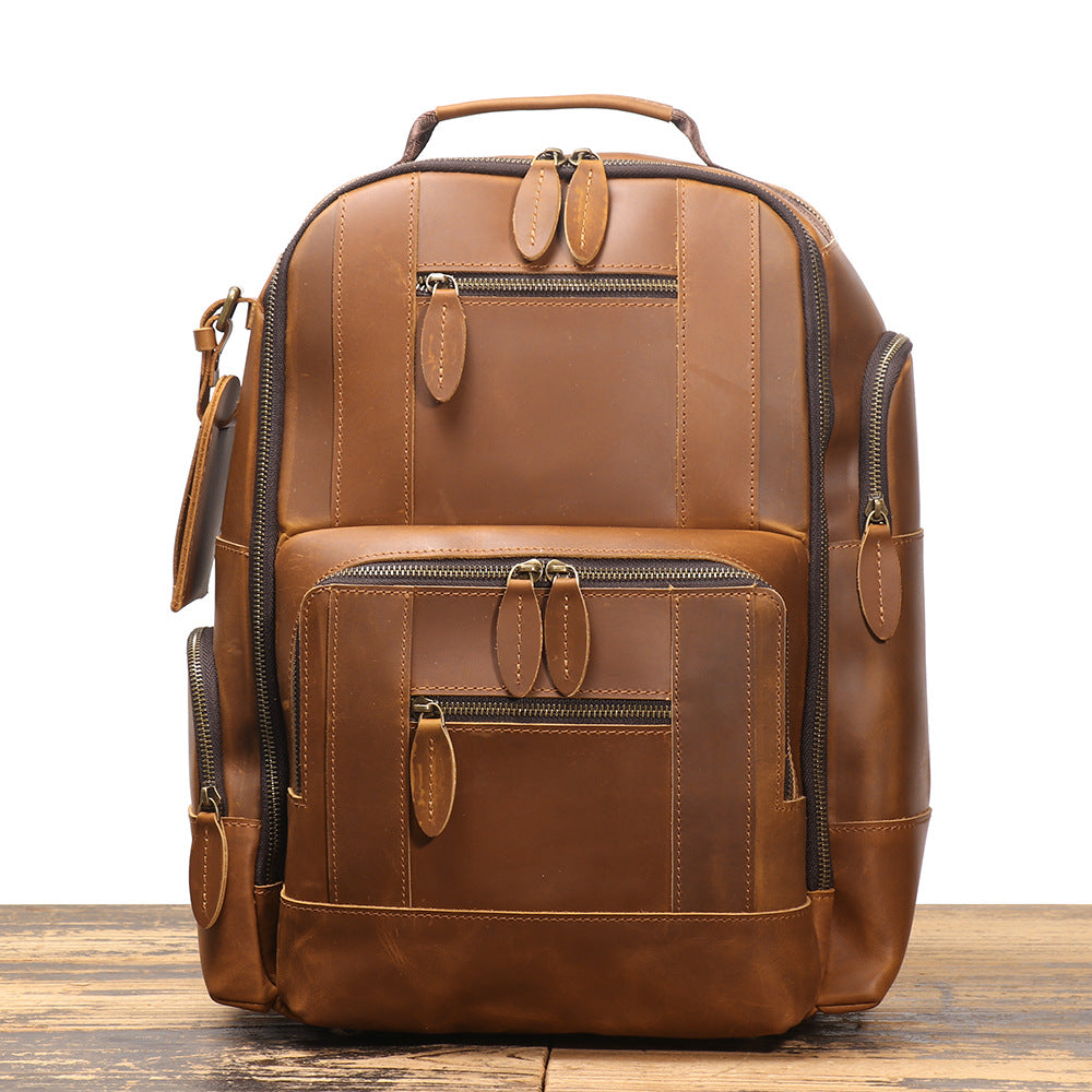 OSO Vintage Full-Grain Leather Backpack