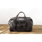 Carry-on sized duffle bag in slate grey with minimalist design