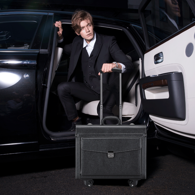 OSO 18" Pilot Case - PVC Business Carry-On with Wheels