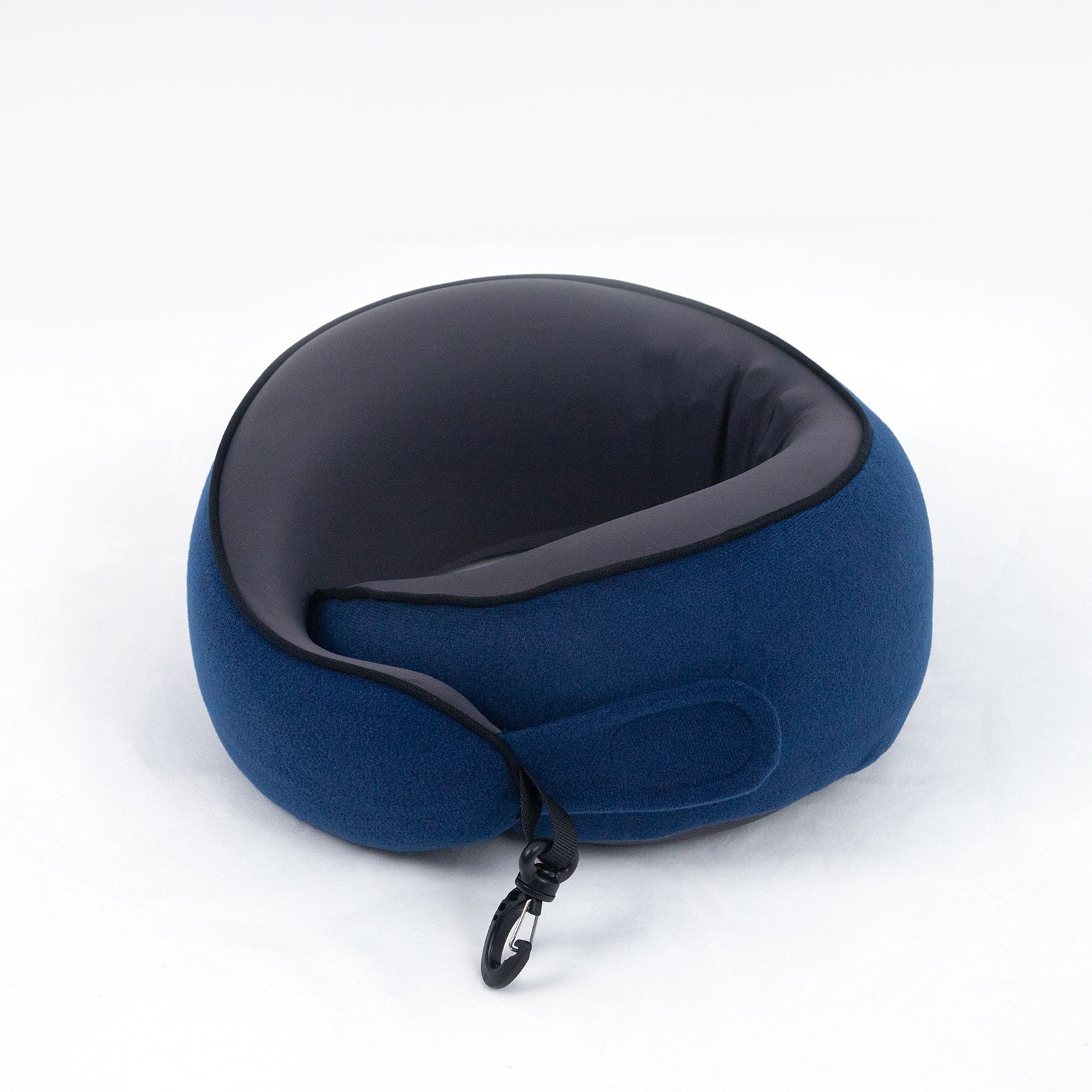 Travel blanket and adjustable eye mask from OSO Comfort Flight Set in minimalist charcoal color