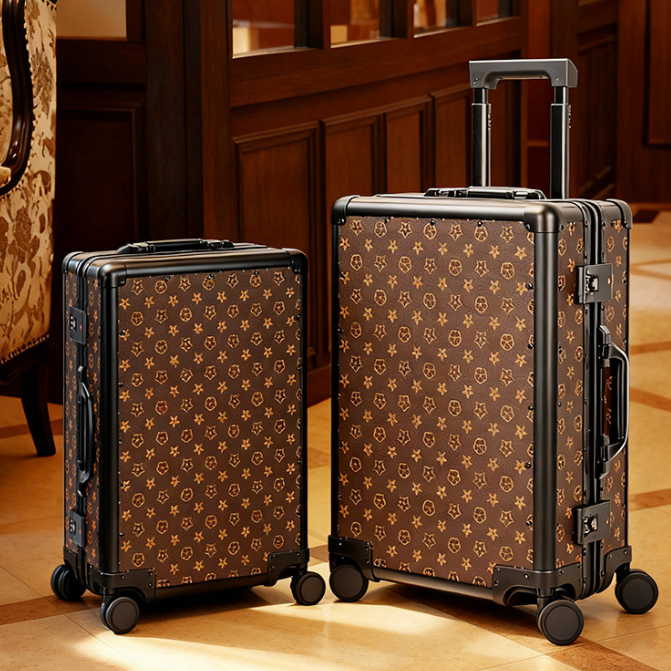 OSO Luxury PU Leather Luggage - TSA Lock Expandable